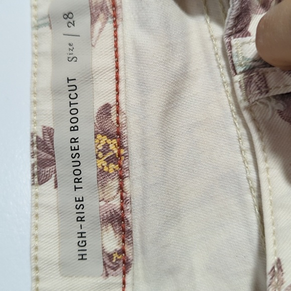 Pilcro High Rise Trouser Bootcut Printed Jeans - Picture 5 of 10